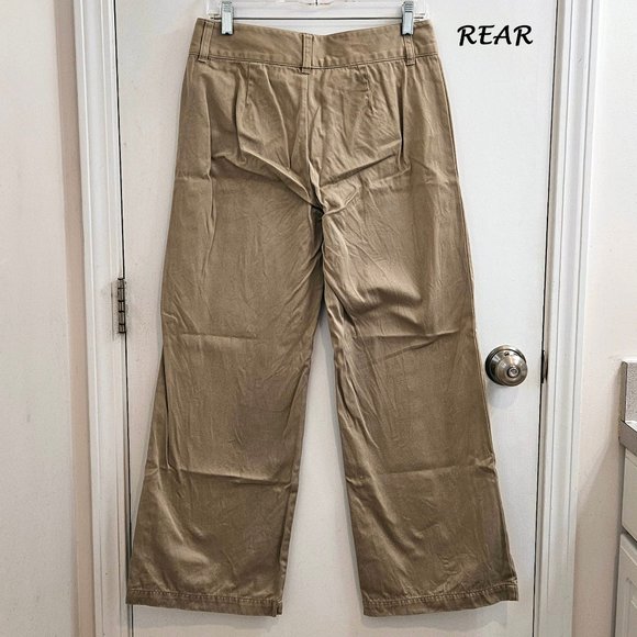 Tan, Wide Leg, Clean Front Pant Vintage (2000s) Moda International Size 6short - Picture 3 of 16
